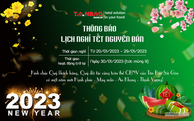 Thông báo nghỉ Tết Nguyên Đán 2023