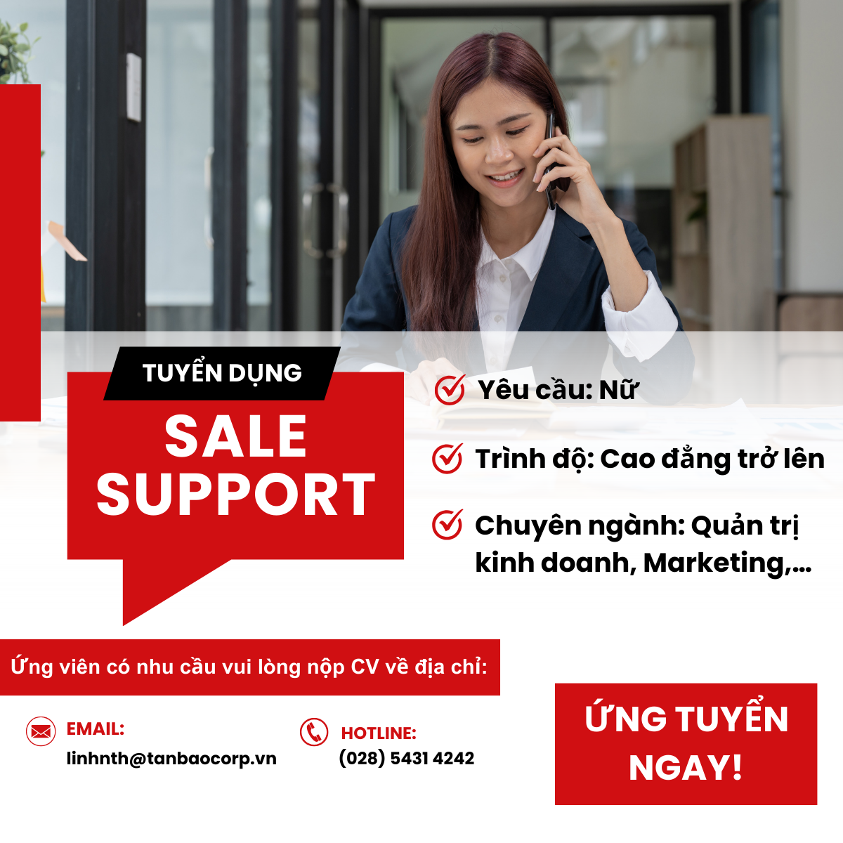 Tuyển dụng nhân viên hỗ trợ kinh doanh 2024